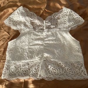 Intimate Free People white lace top NEVER worn